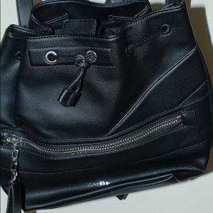 MUST GO ‼️ NWOT Calvin Klein black pleather backpack. Read description 👇